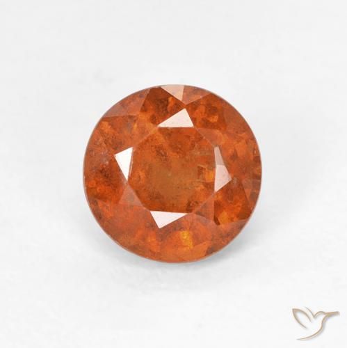0.92ct Natural Laranja Médio granada hessonita, Redondo, VS