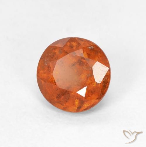 granada hessonita Laranja Médio Natural 0.92ct, Redondo, VS