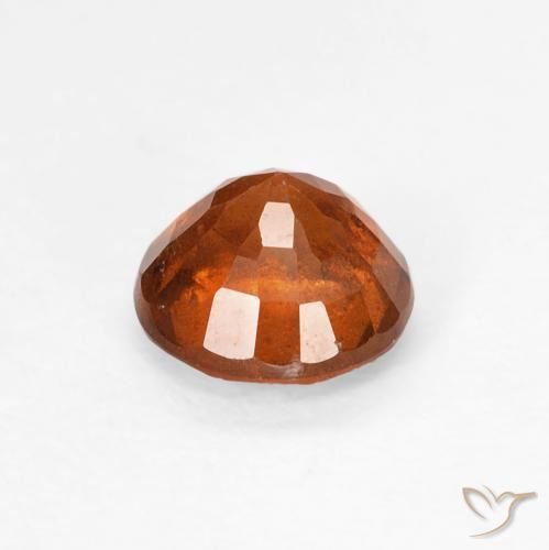 granada hessonita Laranja Médio Natural 0.92ct, Redondo, VS