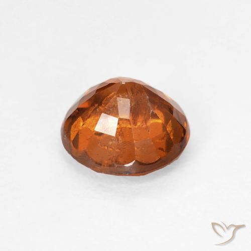 granada hessonita Laranja Profundo Natural 1.07ct, Redondo, VS