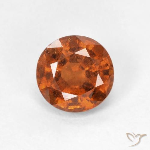 1.06ct Natural Laranja Profundo granada hessonita, Redondo, VS