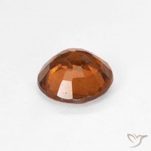 granada hessonita Laranja Profundo Natural 0.81ct, Redondo, VS