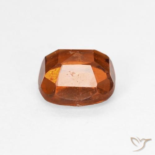 granada hessonita Laranja Profundo Natural 1.33ct, Almofada, VS