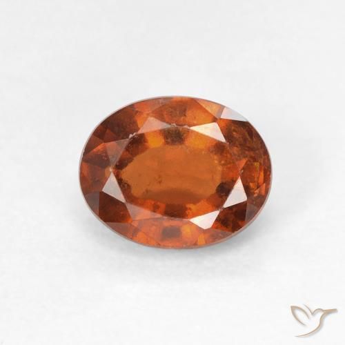 1.37ct Natural Laranja Profundo granada hessonita, oval, VS