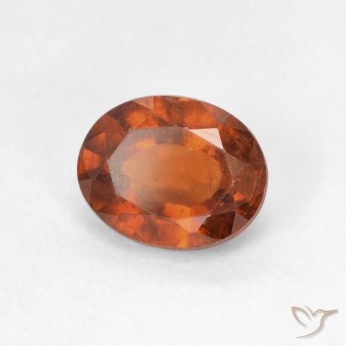 granada hessonita Laranja Profundo Natural 1.37ct, oval, VS