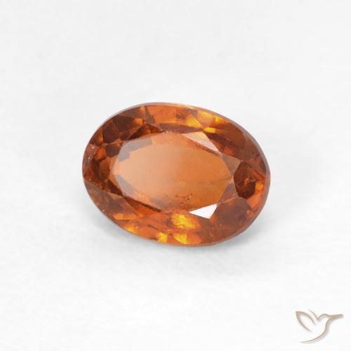 granada hessonita Medium Dark-Orange Natural 0.83ct, oval, VS