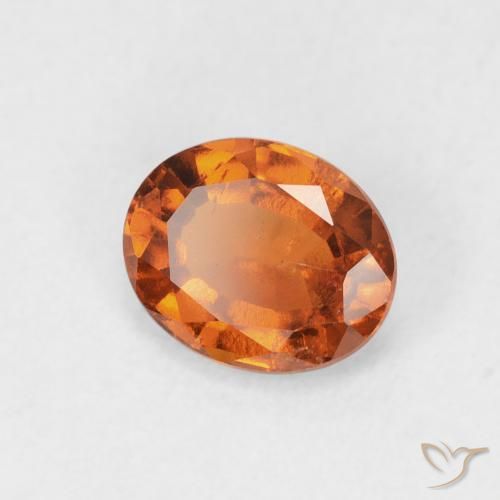 granada hessonita Laranja Profundo Natural 1.28ct, oval, VS