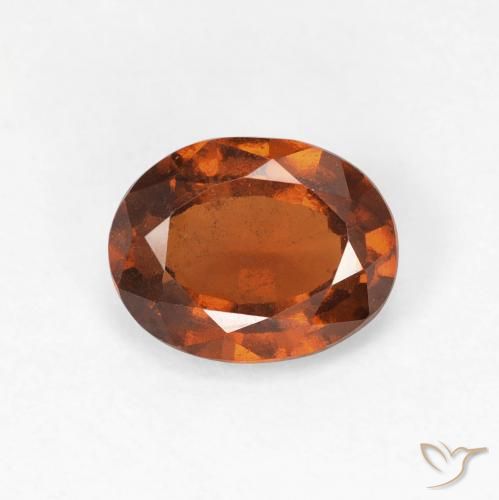 1.41ct Natural âmbar laranja granada hessonita, oval, VS