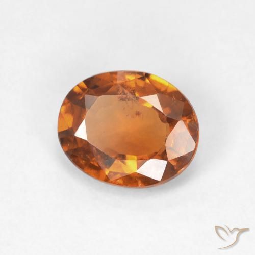 granada hessonita Medium Dark-Orange Natural 1.18ct, oval, VS