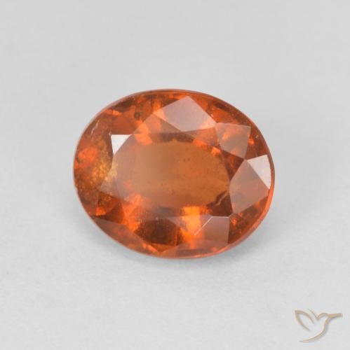 granada hessonita Medium Dark-Orange Natural 1.73ct, oval, VS