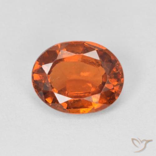 1.53ct Natural laranja avermelhado granada hessonita, oval, VS