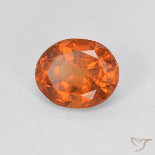 granada hessonita Laranja Profundo Natural 1.39ct, oval, VS