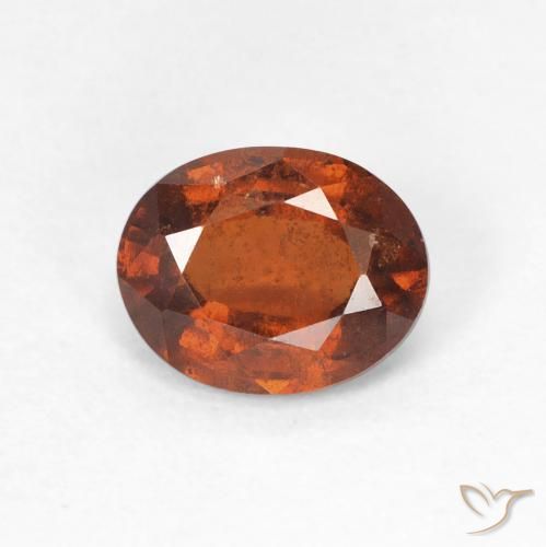 1.45ct Natural âmbar laranja granada hessonita, oval, VS