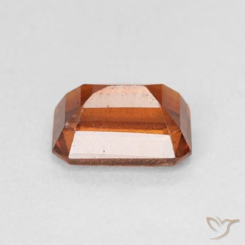 granada hessonita laranja avermelhado Natural 1.69ct, Corte Octógono / Esmeralda, VS-SI