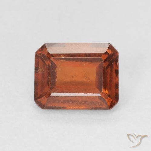 1.77ct Natural Laranja Médio granada hessonita, Corte Esmeralda, VS-SI