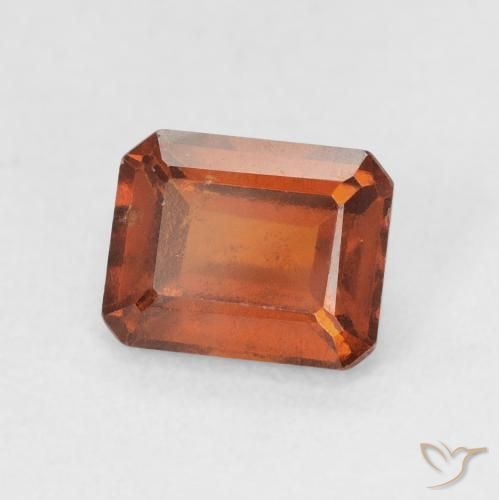 granada hessonita Laranja Médio Natural 1.77ct, Corte Octógono / Esmeralda, VS-SI