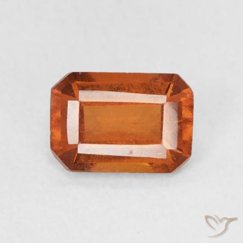 1.19ct Natural fogo laranja granada hessonita, Corte Esmeralda, VS-SI
