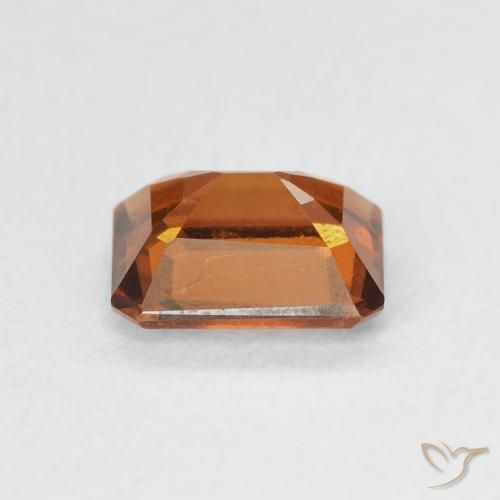 granada hessonita Laranja Médio Natural 1.18ct, Corte Octógono / Esmeralda, VVS-VS