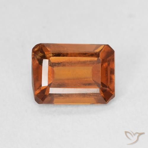 1.10ct Natural Laranja Profundo granada hessonita, Corte Esmeralda, VVS-VS