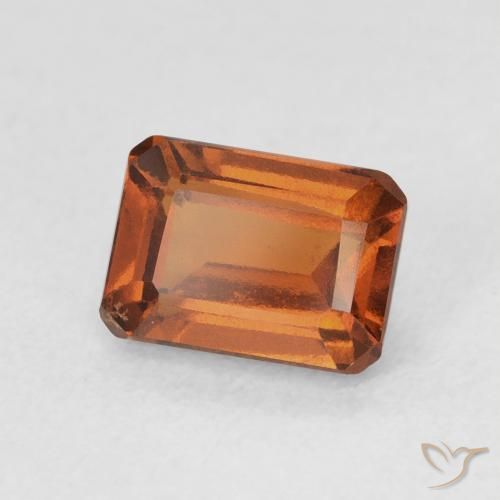 granada hessonita Medium Dark-Orange Natural 1.43ct, Corte Octógono / Esmeralda, VVS-VS