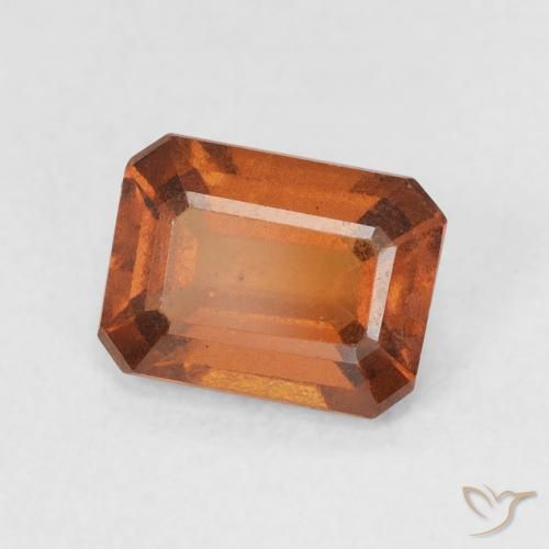 granada hessonita Laranja Profundo Natural 1.44ct, Corte Octógono / Esmeralda, VVS-VS
