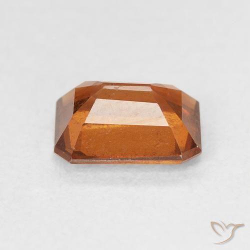 granada hessonita Laranja Profundo Natural 1.44ct, Corte Octógono / Esmeralda, VVS-VS