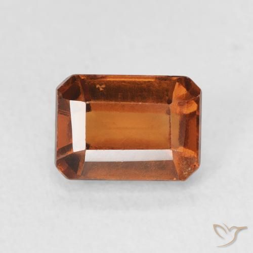1.50ct Natural Laranja Profundo granada hessonita, Corte Esmeralda, VVS-VS