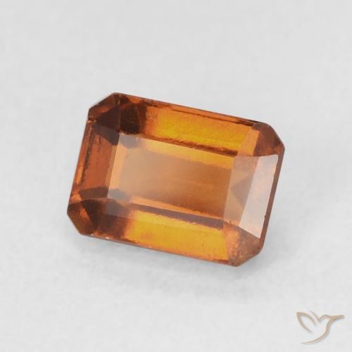 granada hessonita Laranja Profundo Natural 1.50ct, Corte Octógono / Esmeralda, VVS-VS