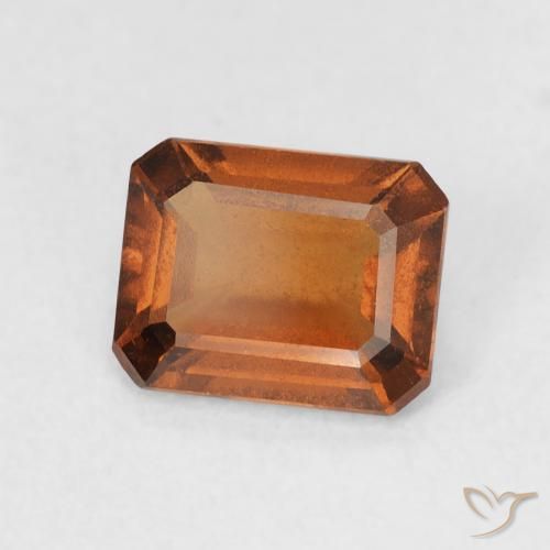 granada hessonita Medium Dark-Orange Natural 1.27ct, Corte Octógono / Esmeralda, VVS-VS