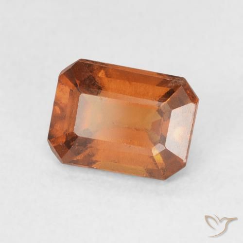 granada hessonita Medium Dark-Orange Natural 1.48ct, Corte Octógono / Esmeralda, VVS-VS