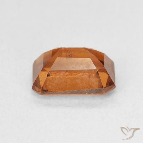 granada hessonita Medium Dark-Orange Natural 1.48ct, Corte Octógono / Esmeralda, VVS-VS