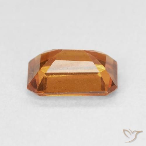 granada hessonita Laranja Profundo Natural 1.50ct, Corte Octógono / Esmeralda, VVS-VS