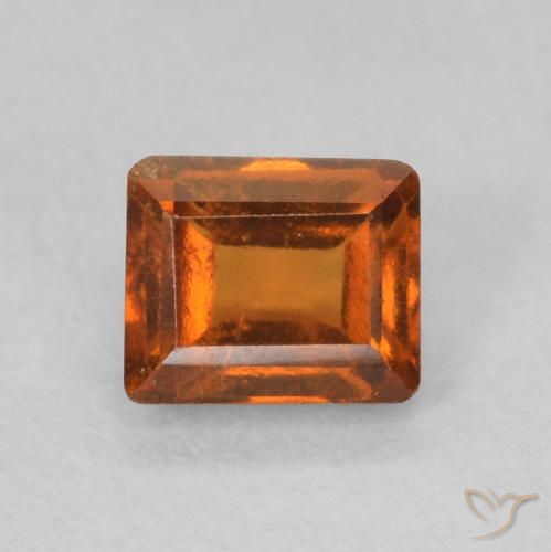 0.66ct Natural Laranja Médio granada hessonita, baguete, VS