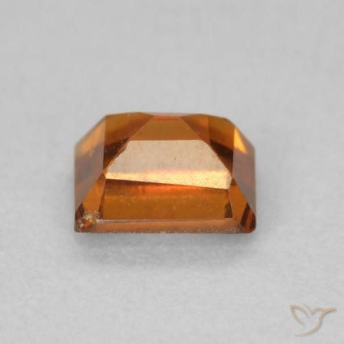 granada hessonita Laranja Médio Natural 0.66ct, baguete, VS