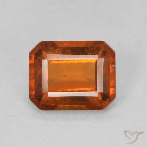 1.07ct Natural Laranja Médio granada hessonita, Corte Esmeralda, VS