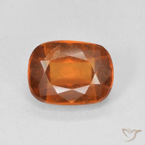 2.17ct Natural laranja avermelhado granada hessonita, Almofada, VS