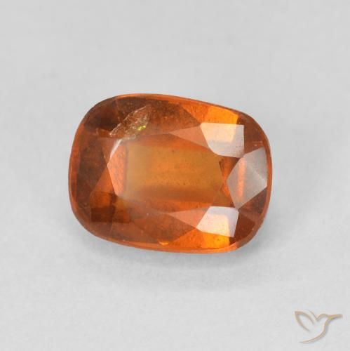 granada hessonita laranja avermelhado Natural 2.17ct, Almofada, VS