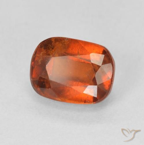 granada hessonita laranja avermelhado Natural 2.43ct, Almofada, VS