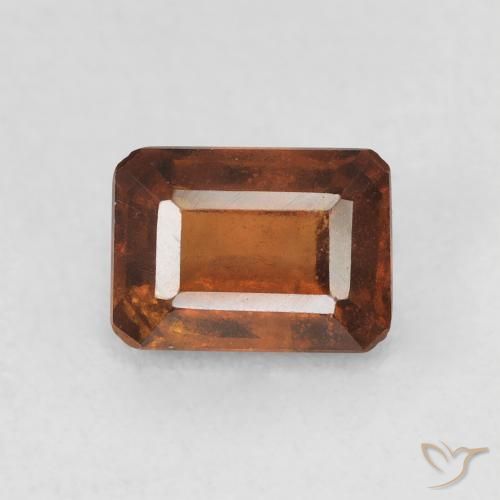 1.38ct Natural fogo laranja granada hessonita, Corte Esmeralda, VS