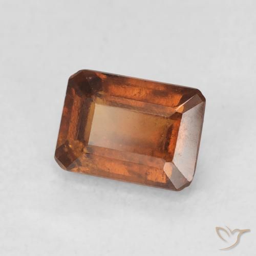granada hessonita fogo laranja Natural 1.38ct, Corte Octógono / Esmeralda, VS