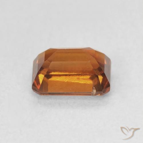 granada hessonita laranja avermelhado Natural 1.38ct, Corte Octógono / Esmeralda, VS