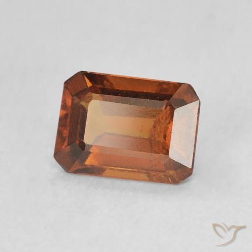 granada hessonita Laranja Médio Natural 1.26ct, Corte Octógono / Esmeralda, VS