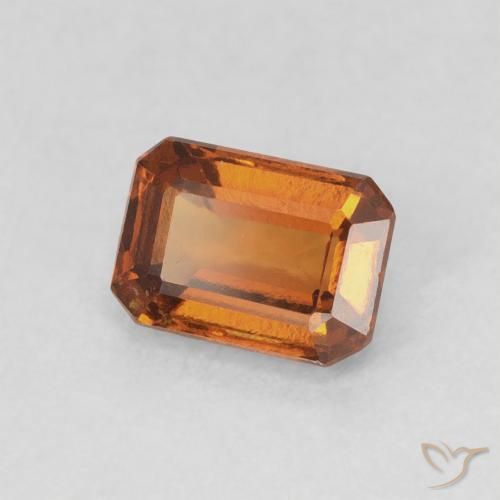 granada hessonita Laranja Médio Natural 1.14ct, Corte Octógono / Esmeralda, VVS-VS