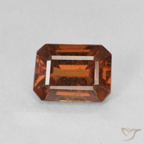 1.18ct Natural Laranja Médio granada hessonita, Corte Esmeralda, VVS-VS