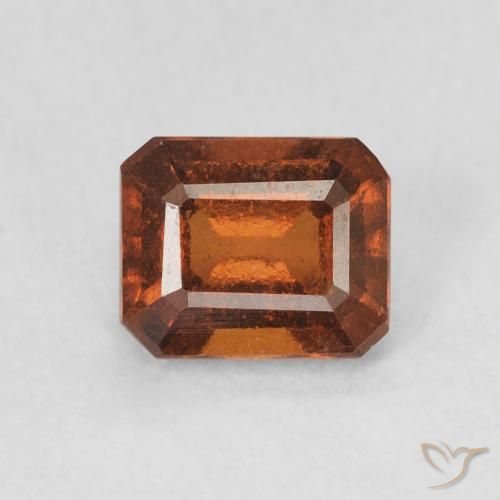 1.04ct Natural âmbar laranja granada hessonita, Corte Esmeralda, VVS-VS