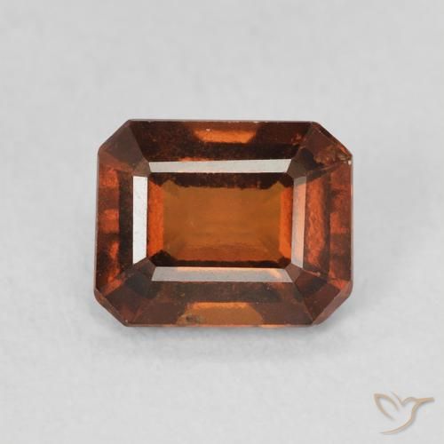 1.49ct Natural Laranja Médio granada hessonita, Corte Esmeralda, VVS-VS