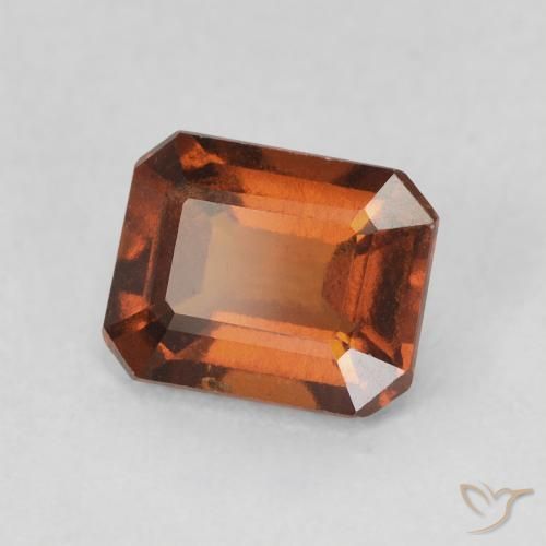 granada hessonita Laranja Médio Natural 1.49ct, Corte Octógono / Esmeralda, VVS-VS