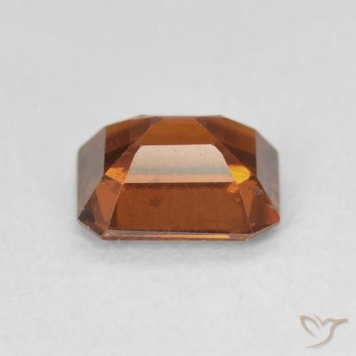granada hessonita Laranja Médio Natural 1.49ct, Corte Octógono / Esmeralda, VVS-VS