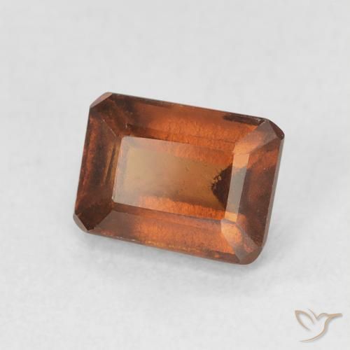 granada hessonita Laranja Profundo Natural 1.58ct, Corte Octógono / Esmeralda, VVS-VS