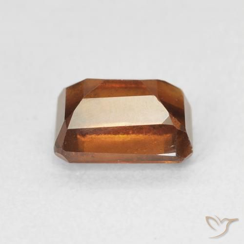 granada hessonita Laranja Profundo Natural 1.58ct, Corte Octógono / Esmeralda, VVS-VS